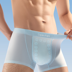 3 Pack Men's Seamless Breathable Mid-Rise Antibacterial Crotch Trunks