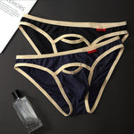 4 Pack Men's Airy Mesh Design Low-Rise Contoured Pouch Briefs