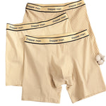 3 Pack Men's Premium Breathable Cotton Striped Design Seamless Comfort Boxers Briefs