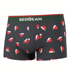 2 Pack Men's Seamless Comfort Playful Style Prints Breathable Trunks