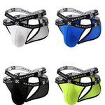 2 Pack Men's Ice Silk Mesh Capsule Pouch Sexy Jockstrap
