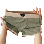 4 Pack Men's Skin-Friendly & Trendy Striped Lightweight Boxer Briefs