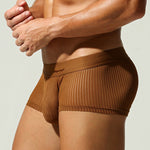 3 Pack Men's Striped Mesh Trunks with Comfort Pouch