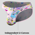 2-pack Men's Breathable Sports Cartoon Print Bikini