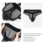 3 Pack Men's Comfort Mesh Cooling Sheer Sexy Stretch Fabric Thongs