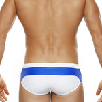 Men's Seamless Comfort Color-Blocked Quick-Dry Swim Briefs