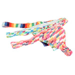 4 Pack Men's U-Pouch Playful Prints Moisture-Wicking Low-Rise Thongs
