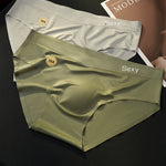 4 Pack Men's Ice Silk 10A Antibacterial Lightweight High Elastic Satin Briefs