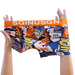 4 Pack Men's Breathable Printed Comfy Waistband Stretch Trunks