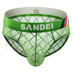 3 Pack Men's Low-Rise Lace Sexy Mesh Briefs And Thongs