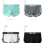 2 Pack Men's Ice Silk Loose-Fit Home Sleep Mesh Breathable Boxer Shorts