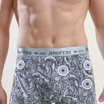 Men's Ice Silk Sexy Breathable Printed Boxers Briefs