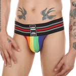 2 Pack Men's High-Stretch Rainbow Sports Comfort Bikini