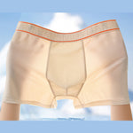 4 Pack Men's Antibacterial Comfy Waistband Ice Silk Trunks
