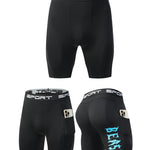 2 Pack Men's Stretch Fit Side Pocket Mid-Rise Breathable Activewear Tights