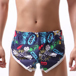2 Pack Men's Trendy Printed Loose-Fit Moisture-Wicking Boxer Briefs