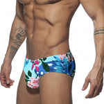 Men’s Floral Print Swim Briefs With Removable Pad