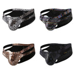 2-pack Men's Snake Print Hollow Briefs