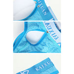 2 Pack Men's Breathable Mesh Removable U-Shaped Pocket Thongs