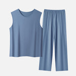 Men's Summer Modal Ice Silk Home Wear Pajama Set