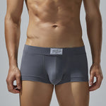 2 Pack Men's Low-Rise Solid Breathable Cotton Trunks