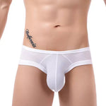 2 Pack Men's Low Rise Back Hollow 3D U-convex Large Pouch T-Back Briefs