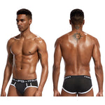 3 Pack Men's Sporty Cut Breathable Mesh Solid Color Seamless Briefs