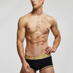 2 Pack Men's U-Pouch Solid Cotton Trunks