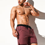 Men's Solid-Colored Breathable Mesh Board Shorts