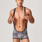 Men's Fitness Bib Short with Tiger Stripes