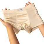 3 Pack Men's Cooling Satin-Mesh Seamless Ice Silk Antibacterial Trunks