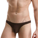Men's Low Waist Ice Silk Transparent Seamless Bikini