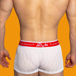 3 Pack Men's Lace Mesh Quick-Drying Breathable Solid Color Trunks