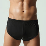 2 Pack Men's Solid Color Second-Skin Soft-Touch Quick-Dry Boxer Shorts