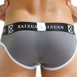 2 Pack Men's Sexy Mesh Front Opening Sponge Coaster Briefs