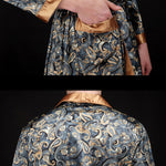 Men's Luxurious Satin Printed Robe