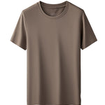 Modal Summer Short Sleeve T-Shirt Men Crew Neck Solid Color Casual Underwear Mens Clothing