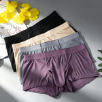 3 Pack Men's Ice Silk Dual Pouch Cooling Breathable Lightweight Trunks