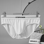 2-Pack Men's Threaded Design Breathable Comfort Low-Rise Thin U-convex Briefs