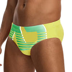2 Pack Men's Trendy Prints U-Pouch Low-Rise Skin-Friendly Swim Briefs
