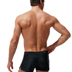Men's Zippered Pocket Design Moisture-Wicking Swim Shorts & Trunks