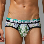 2 Pack Men's Stylish Prints Skin-Friendly & Stretch Fit Briefs