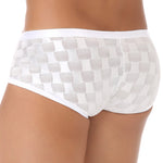 2 Pack Men's Sheer Grid Mesh Breathable Large U-Pouch Trunks