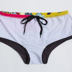 Men's Quick-Dry Low-Rise Alphabet Print Swim Briefs