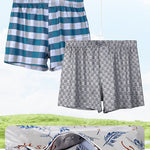 3 Pack Men's Breathable Anti-Chafing Comfy Waistband Mid-Rise Boxer Shorts