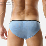 Men's Low-rise Mesh U-shaped Convex Pocket Sports Briefs