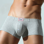 2 Pack Men's Soft Solid Color Simple Comfortable Breathable Trunks