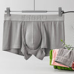 2 Pack Men's Single-Layer U-Pouch Ribbed Sweat-Absorbing Breathable Trunks