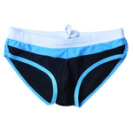 Men's Nautical Stripe Swim Briefs with Removable Pad