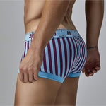 3 Pack Men's Snug Fit Trendy Striped Design Sporty Cut Cooling Airflow Trunks
